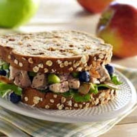 Blueberry Chicken Salad Vinaigrette Sandwiches